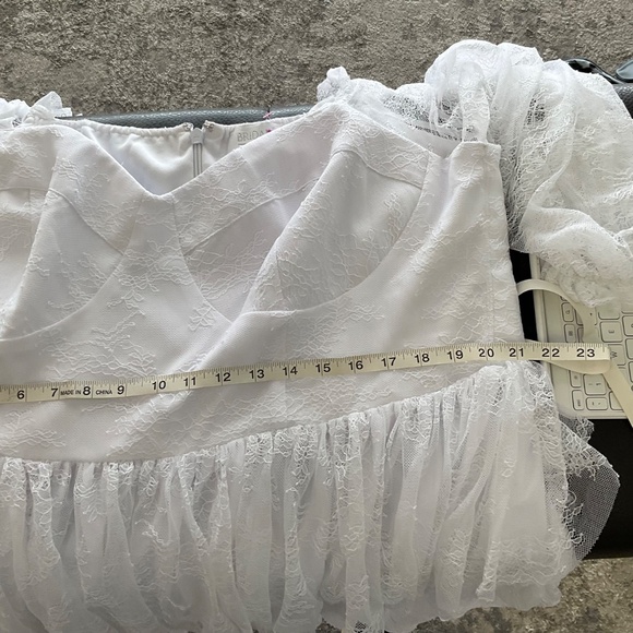 Bridal by ELOQUII Lace Tiered Dress Size 24 - Picture 10 of 10